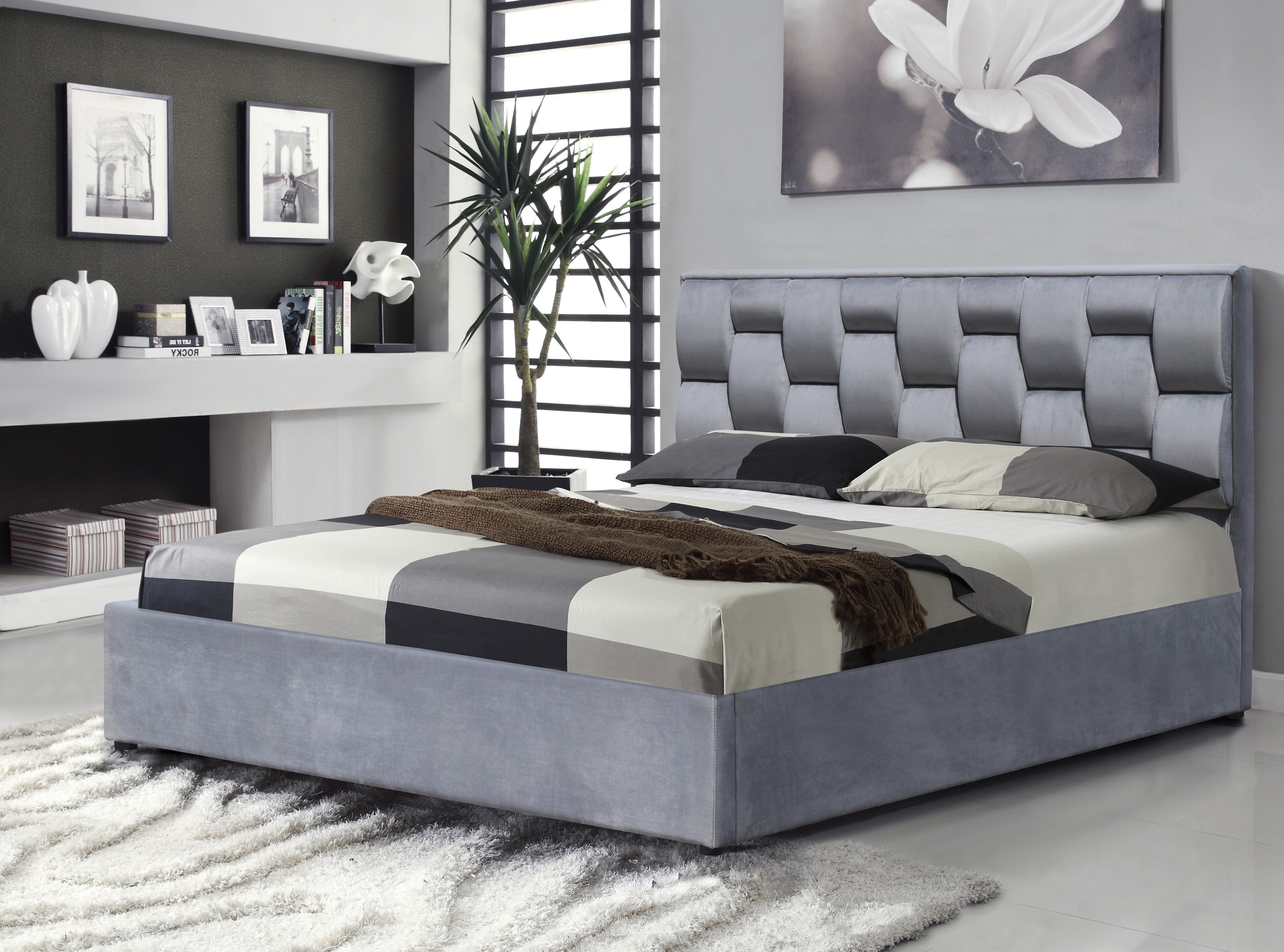 Manželská postel ALIMON 160 x 200 s úložným prostorem