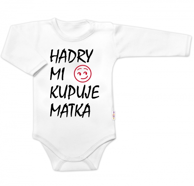 Body dlouhý rukáv Hadry mi kupuje matka, Baby Nellys, bílé Velikost koj. oblečení: 68 (3-6m)