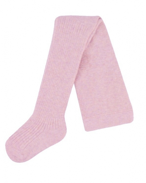 Dětské bavlněné punčocháče žebrované, proužek - růžový melírek, vel. 80/86 Velikost koj. oblečení: 80-86 (12-18m)