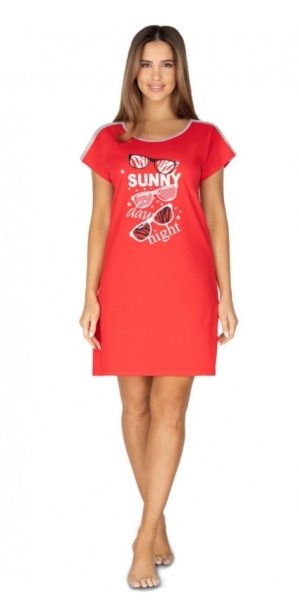 Regina Dámská noční košile Sunny day night, červená Velikosti těh. moda: S (36)