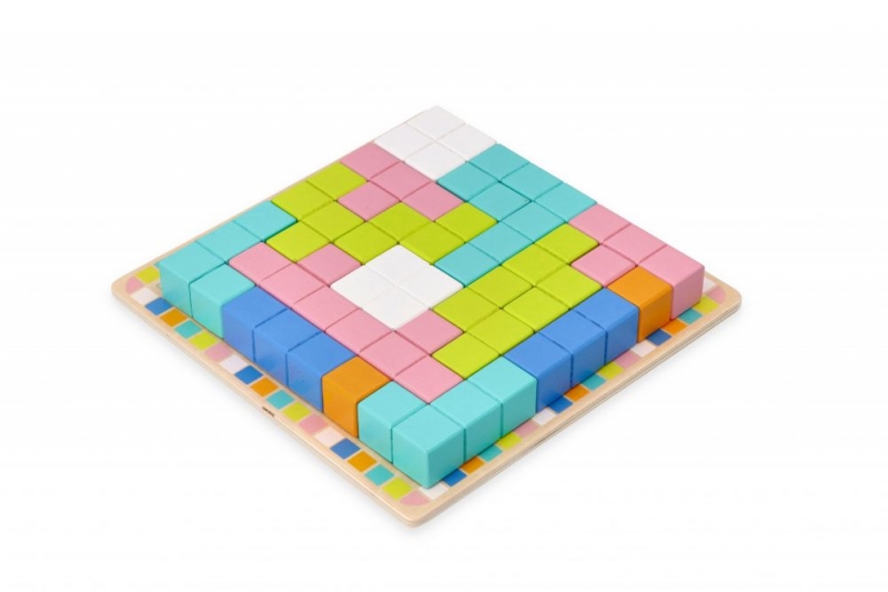 Dřevěná skládací hra TETRIS - 19ks, Adam Toys