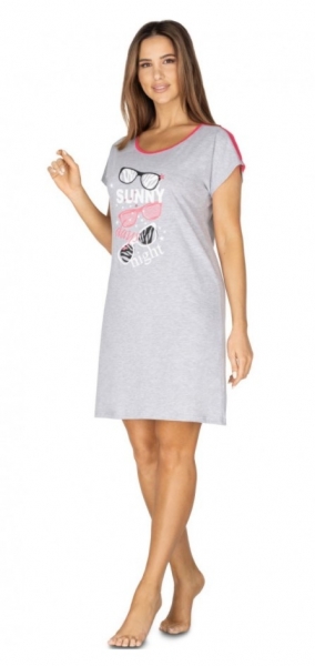 Regina Dámská noční košile Sunny day night, šedá Velikosti těh. moda: XL (42)