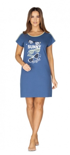 Regina Dámská noční košile Sunny day night, tmavě modrá Velikosti těh. moda: XXL (44)