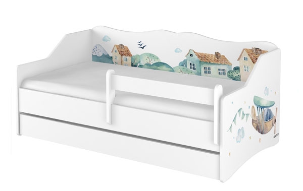 Dětská postel s výsuvnou přistýlkou 160 x 80 cm - Letadlo Rozměry: 160x80