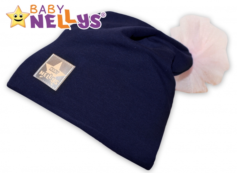 Bavlněná čepička Tutu květinka Baby Nellys ® - granátová, 48-52, 2-8let Velikost koj. oblečení: 104 (3-4r)