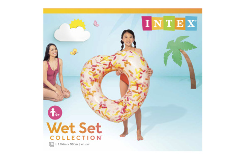 INTEX Nafukovací kruh - donut srdce 104 cm