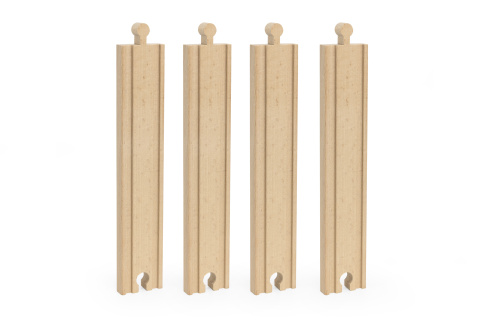 Dřevěné koleje střední rovné 4 kusy