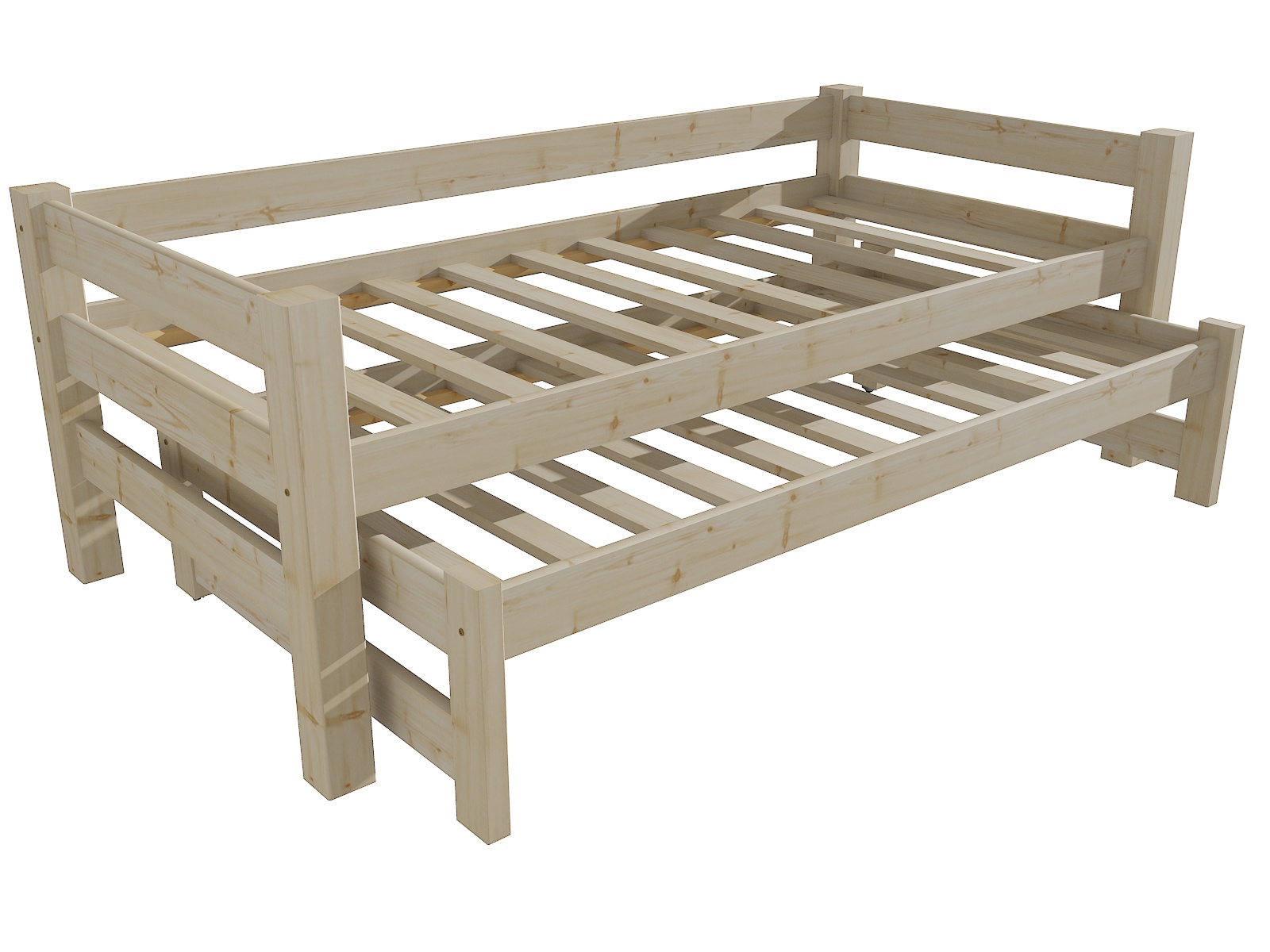Dětská postel 8X8 7A, 90 x 200 cm, surové dřevo