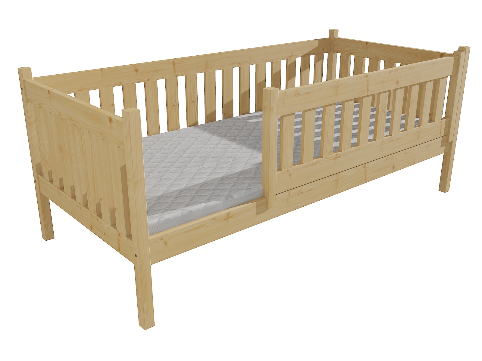 Dětská postel MASON, 80 x 180 cm, bezbarvý lak