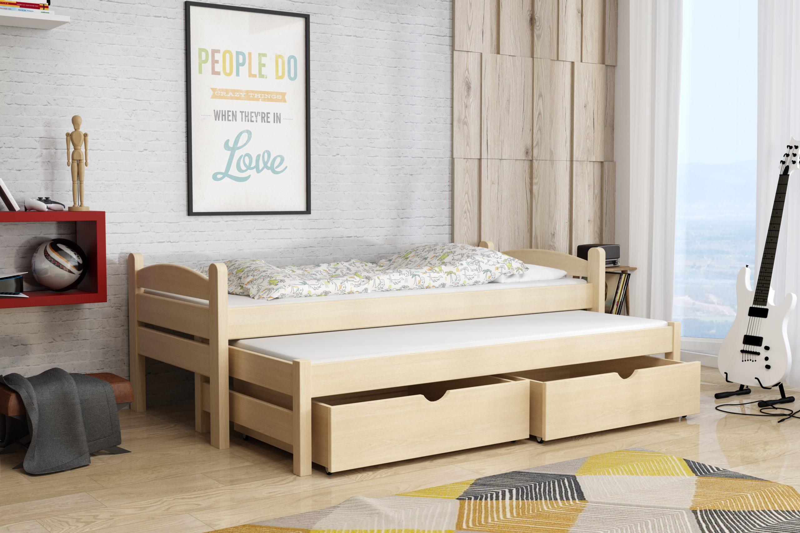 Dětská postel s přistýlkou PITO KIDBED TWO + rošt Barva: barva limetka, Rozměr: 80 x 200 cm, Zásuvky: ne