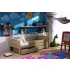 Dětská postel se zábranou ROBIN PINE vč. roštu  + ŠUPLÍKY