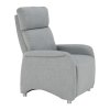 Polohovací křeslo, látka šedá , FOREST