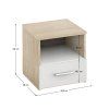 Noční stolek, 2 ks GABRIELA (barva dub sonoma)