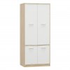 4- dveřová věšáková skříň TEYO (barva bílá)