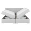 Manželská postel BOXSPRING FERATA KOMFORT (šířka 120 cm, barva světle šedá, materiál látka)