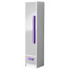 Policová šatní skříň GALIO 4 do dětského pokoje -bílý lesk / fialová