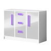 Komoda GALIO 6 do dětského pokoje - bílá lesk / fialová