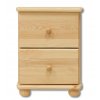 Komoda dřevěná KD-104 se 2 zásuvkami | MASIV BOROVICE