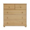 Komoda dřevěná KD 109 s 5 zásuvkami | MASIV BOROVICE