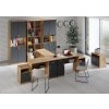 Pracovní stůl OFFICE KIT 3 levý dub apalačský/šedá
