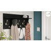 Praktický věšák s policí 90 cm černá/zlatá