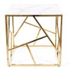 Konferenční stolek MACADA B II zlatý kov/ bílý mramor