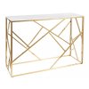 Konzolový stolek MACADA C II zlatý kov/ bílý mramor