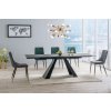 Jídelní stůl rozkládací SALVADORE černá kov/sklo