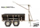 Vozik pre stvorkolky UTV malotraktor SHARK WOOD 1500 cierny