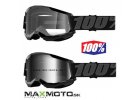 Okuliare 100% STRATA 2 Goggle black zrkadlo sklo strieborne 2601 2943 50421 252 01 cire sklo 2601 2924 50421 101 01