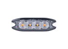 Výstražné osvetlenie oranžové 4x3W LED R65 R10 12/24V IP67