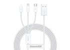 Kábel USB 3v1 Baseus Superior Series 3,5A, 1.2m biely