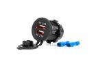 Nabíjačka MOD-04 AMIO - 2xUSB 2.1A, 12/24V, červené podsvietenie