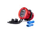 Nabíjačka MOD-11 AMIO - 2xUSB 1A/ 2.1A, 12/24V, červené podsvietenie