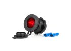 Vodotesná zásuvka na zapaľovač do auta s ČERVENÝM LED podsvietením 12/24V AMIO-04219