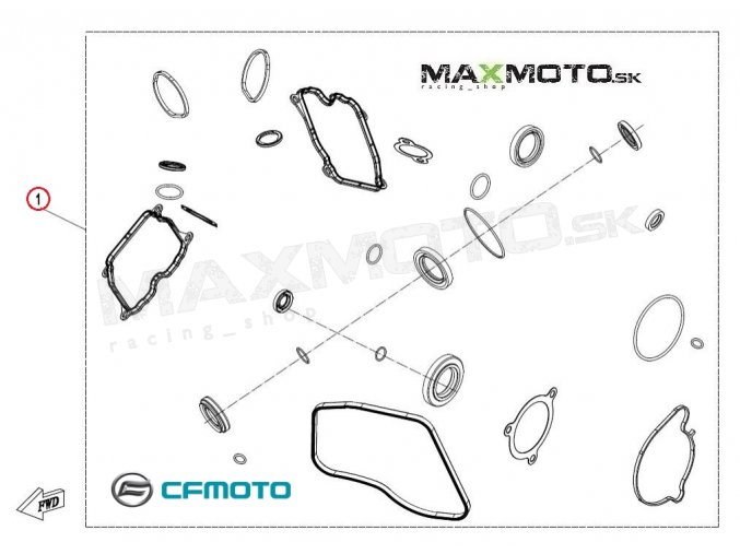 Sada tesneni motora CF MOTO Z1000 UTV1000 0JYA 0000A1