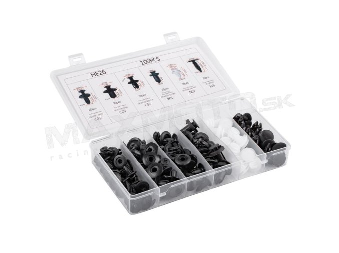 Spony a prichytky AMIO na calunenie vozidiel 100ks AM02830