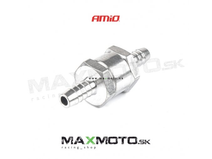 Hliníkový spätný ventil paliva AMIO 8mm obr 2 03115