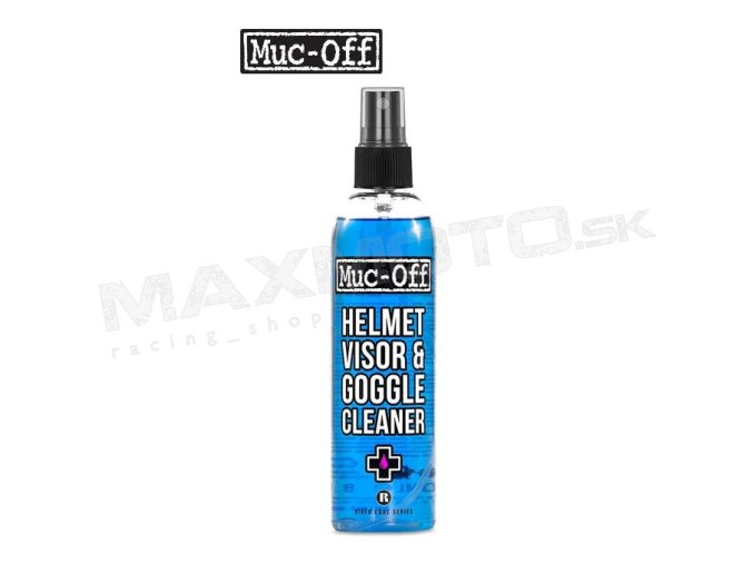 Sprej na čistenie prilby a okuliarov MUC-OFF HELMET VISOR & GOGGLE CLEANER, 250 ml