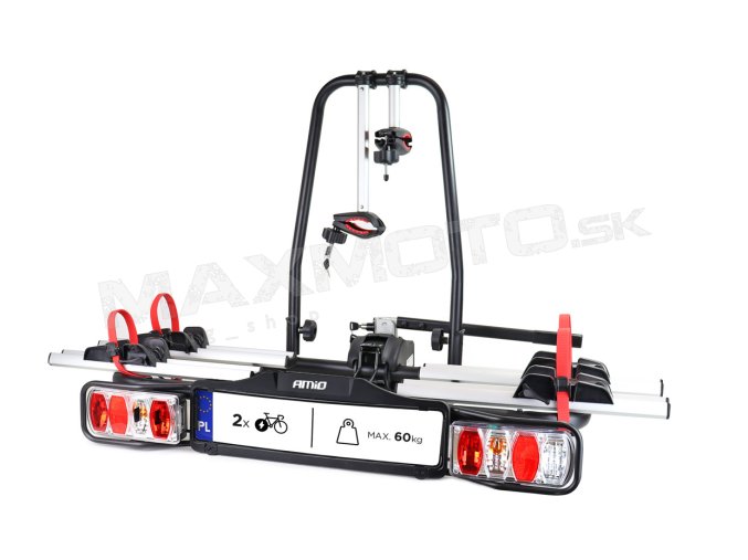 Nosič na bicykle na ťažné zariadenie auta TBC-02/2 AMIO - pre 2 bicykle (60kg)