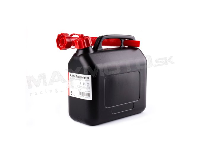 Kanister na benzín AMIO, čierny plastový - 5L