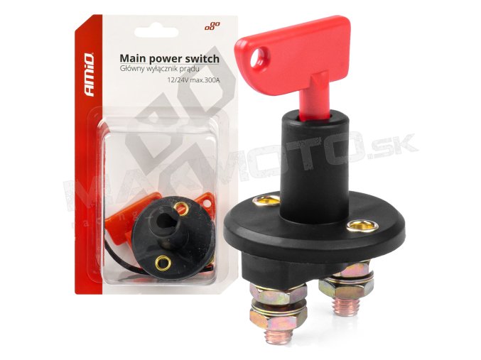 Hlavný vypínač autobatérie hebel AMIO 12/24V