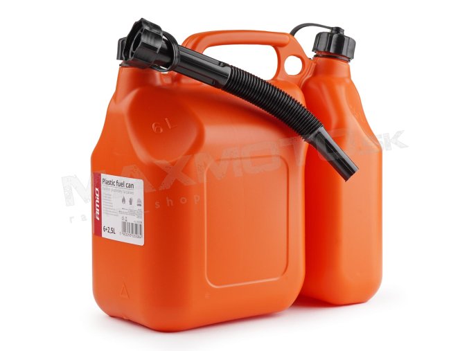 Kanister na benzín AMIO, dvojkomorový plastový - 6L + 2,5L