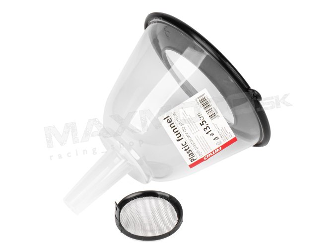 Plastový lievik s polovičným krytom a filtrom AMIO - 13,5cm