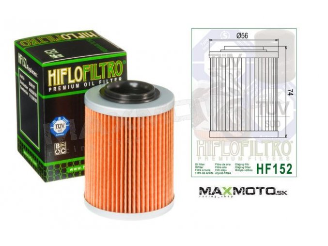 Olejový filter CAN-AM Outlander, Renegade, Commander, Maverick, DS650, 420256188, 711256188, HF152