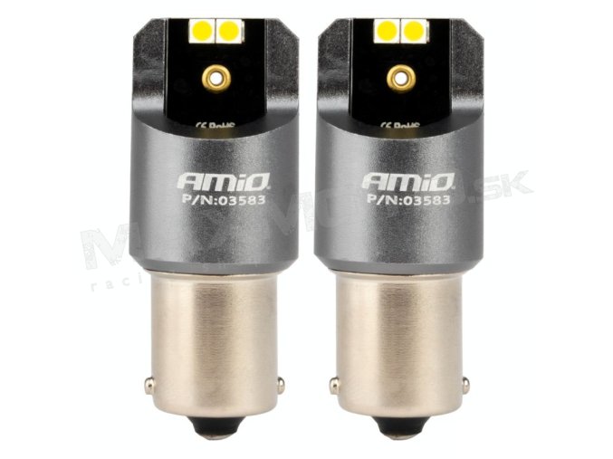 LED ziarovky CANBUS PRO Series AMIO P21W BA15s 4SMD white 2ks AM03583 1
