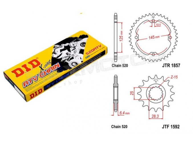 Reťazový kit YAMAHA Raptor 700 06-17 (sada)