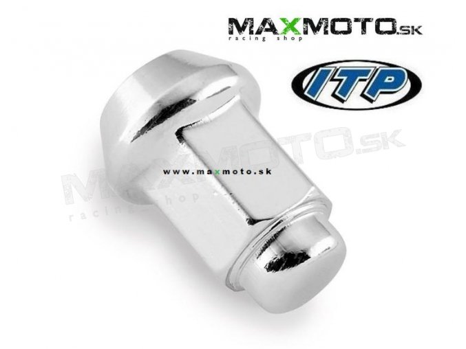 Matica disku M10x1.25, 14mm, ITP, chrómová/ čierna