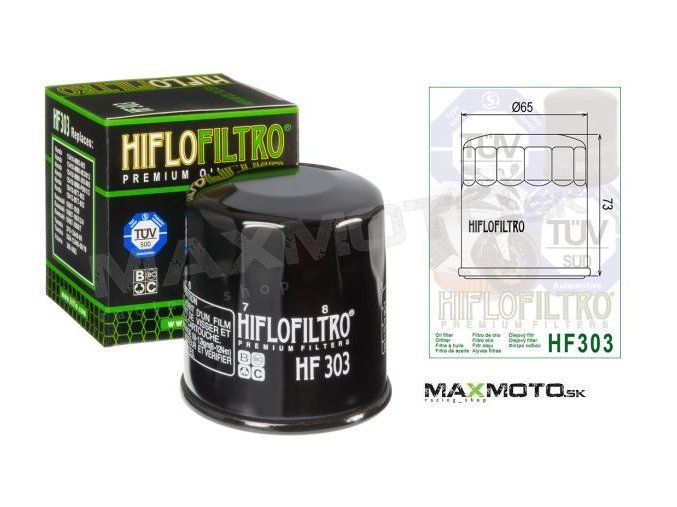 Olejový filter YAMAHA Grizzly 660, Kodiak 400/450, Wolverine 450, Rhino 450/660, HF303