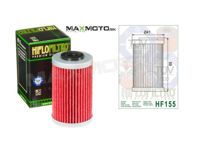 Olejový filter KTM 450/525 XC, POLARIS 450/525 Outlaw, HF155 (1. filter)